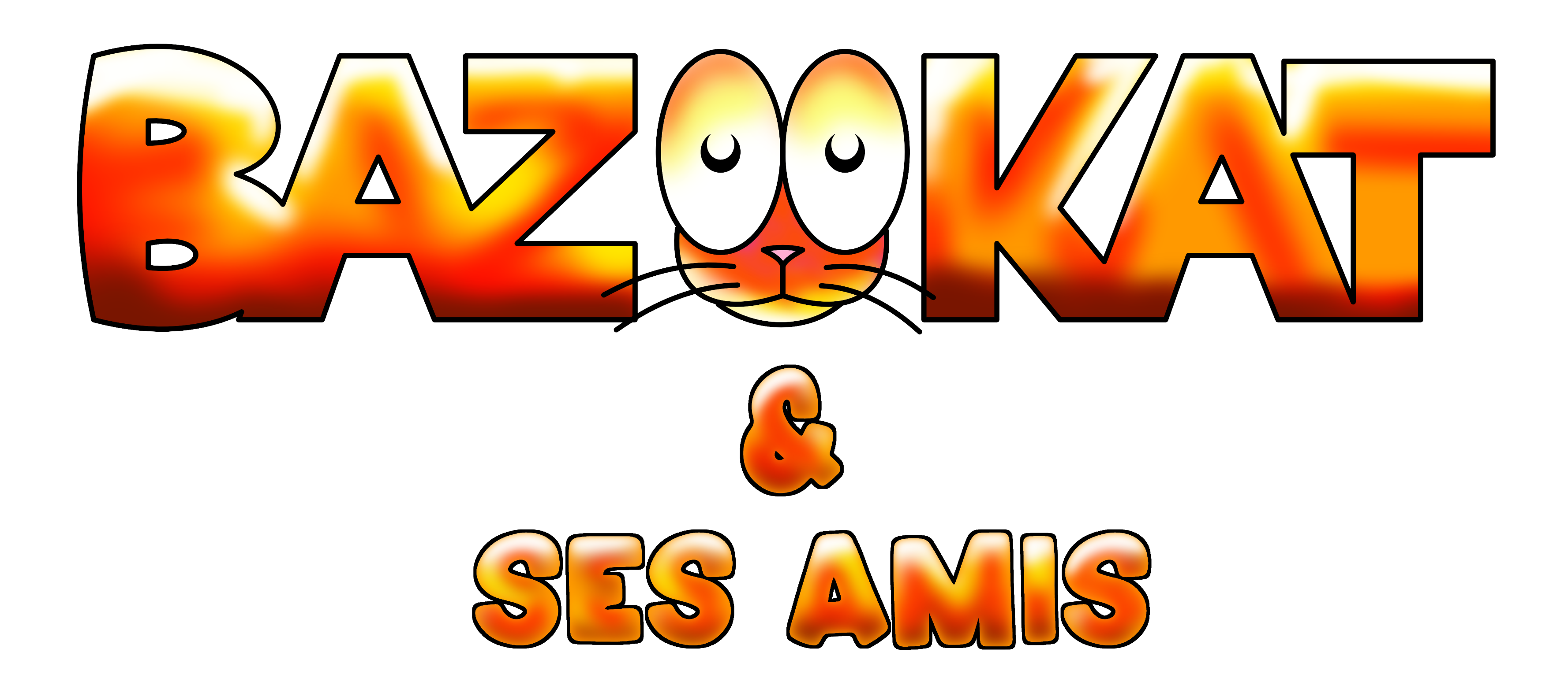 Logo de 'Bazookat', avec le nom 'BAZOOKAT', surmonté d'un visage stylisé de chat.